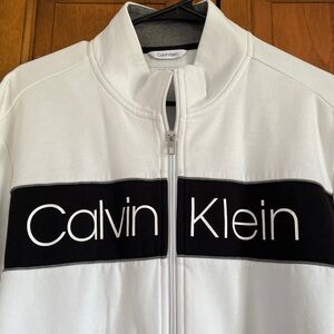 Calvin Klein spring jacket, size large men’s white n black.brand new.